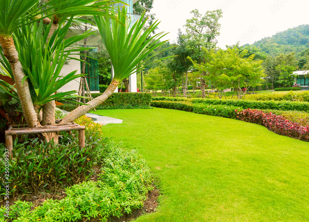 Landscaper working